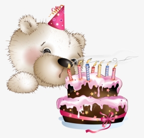 Happy Birthday Bear Png, Transparent Png, Transparent PNG
