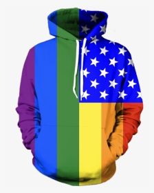 Gay Pride Flag Hoodie Full Printed Hoodies And Clothing - Gay Pride Flag Hoodie, HD Png Download, Transparent PNG