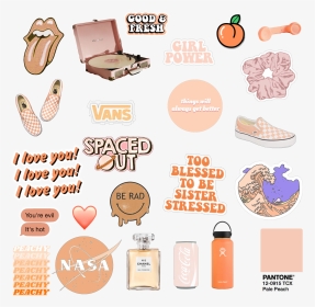 #peach #aesthetic #vibes #sticker #peachy - Aesthetic Peach Orange Stickers, HD Png Download, Transparent PNG