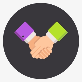 Partnerships Handshake - Circle, HD Png Download, Transparent PNG
