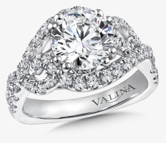 Valina Diamond Engagement Ring Mounting In 14k White - Vintage Diamond Rings, HD Png Download, Transparent PNG