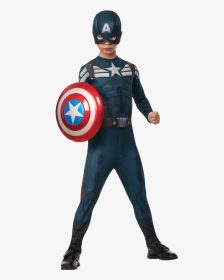 Stealth Captain America Kids Costume - Captain America Kid Png, Transparent Png, Transparent PNG