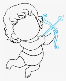 How To Draw Cupid - Line Art, HD Png Download, Transparent PNG