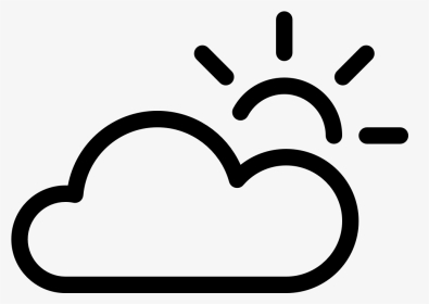 Sun Behind Cloud Modern Clipart Picture Stock App-bits - Cloud And Sun Weather Symbol Png, Transparent Png, Transparent PNG