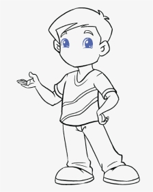 How To Draw A - Draw A Simple Boy, HD Png Download, Transparent PNG