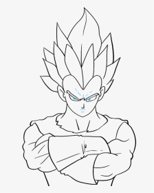 How To Draw Vegeta From Dragon Ball - Dragon Ball Z Vegeta Drawing, HD Png Download, Transparent PNG