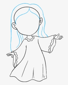 Free Library How To Draw An Angel In A Few Easy Steps - Beginner Easy Drawing Angel, HD Png Download, Transparent PNG
