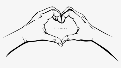 Love Hand Heart Drawing, HD Png Download, Transparent PNG