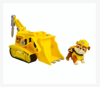 Spin Master Paw Patrol - Rubble Paw Patrol Vehicle And Pup, HD Png Download, Transparent PNG