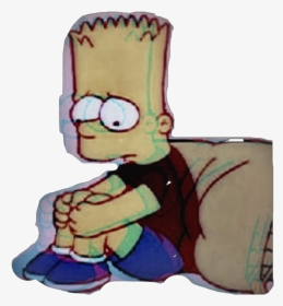 ##sad#bartsimpson #bart#simpsons #sadboy #lol#🖤#cute - Depressing Sad Simpsons Edits, HD Png Download, Transparent PNG