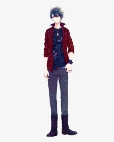 Anime Guy With Black Hair Full Body, HD Png Download, Transparent PNG