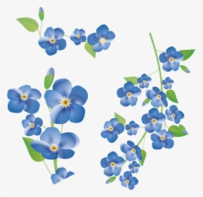 Clip Art Forget Me Not Background - Free Forget Me Not Clipart, HD Png Download, Transparent PNG