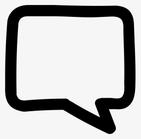 Chat Bubble Hand Drawn Outline - Chat Png, Transparent Png, Transparent PNG