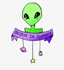 #alien #freetoedit #space #galaxy#ftestickers #sticker - Easy Simple Tumblr Drawings, HD Png Download, Transparent PNG