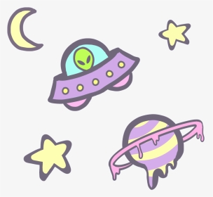 Some Alien Doodles - Transparent Space Aesthetic Stickers, HD Png Download, Transparent PNG