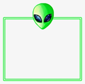 #neon #glow #alien #rectangle #green #aliens #freetoedit, HD Png Download, Transparent PNG