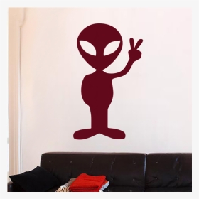 Sticker Alien Extra Terrestre - Peace Alien, HD Png Download, Transparent PNG
