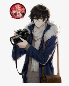 Handsome Anime Boy With Glasses, HD Png Download, Transparent PNG