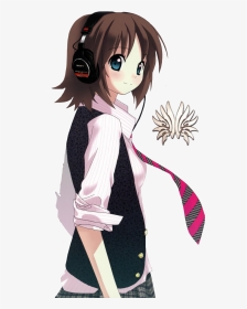 Anime Girl Headphone Png, Transparent Png, Transparent PNG
