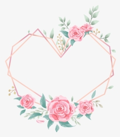 #love #heart #rose #wreath #geometric #glitter #pink - Wreath, HD Png Download, Transparent PNG