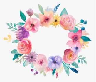 #ftestickers #flowers #flowerwreath #watercolor #springcolors - Craft, HD Png Download, Transparent PNG