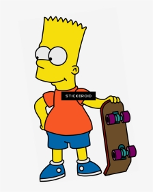 Bart Simpson Skateboard - Bart Simpson Drawing Easy, HD Png Download, Transparent PNG