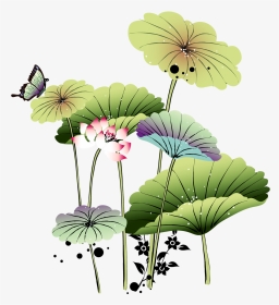 Chinese Painting Wash Art - Lotus Flower Drawing Chinese, HD Png Download, Transparent PNG