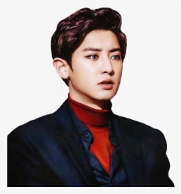 #exo #kpop #chanyeol #hd #black #blue #red #freetoedit - Chanyeol With Eyeliner, HD Png Download, Transparent PNG