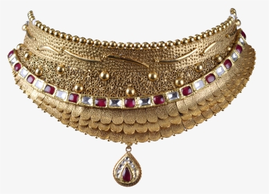 Latest Gold Necklace For Women Collections - Ruby, HD Png Download, Transparent PNG