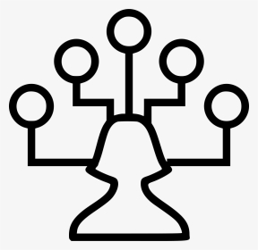 Businessman Connection Network Nodes Team Hierarchy - Icon, HD Png Download, Transparent PNG