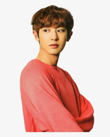 #exo #chanyeol #kpop #orange #red #salmon #cute #handsome - Chanyeol Exo In Orange, HD Png Download, Transparent PNG