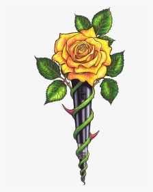 Rose And Cross Clipart Transparent Download Yellow - Floribunda, HD Png Download, Transparent PNG