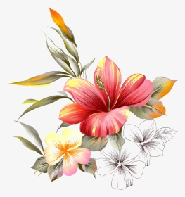 Flowers Hand Painting, HD Png Download, Transparent PNG