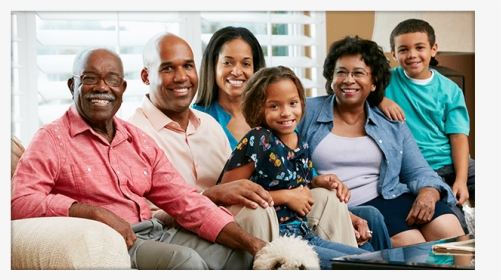 Black Family With Grandparents, HD Png Download, Transparent PNG