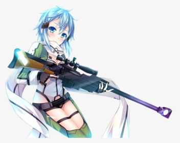 Anime Render Sinon, HD Png Download, Transparent PNG