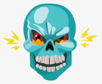 #skull #angry #mad - Skull, HD Png Download, Transparent PNG