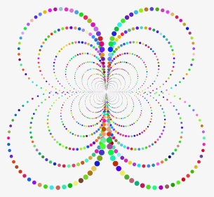 Prismatic Abstract Circles Butterfly No Background, HD Png Download, Transparent PNG