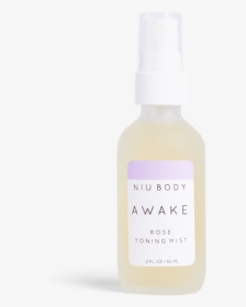 Niu Body Awake Rose Toning Mist - Glass Bottle, HD Png Download, Transparent PNG