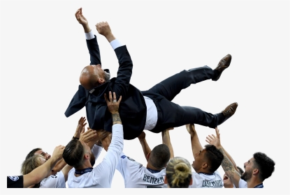 Real Madrid Team & Zinedine Zidane render - Acrobatics, HD Png Download, Transparent PNG