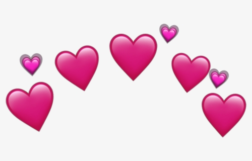 #hearts #pink #heart #emoji #crown - Heart, HD Png Download, Transparent PNG