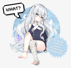 #blue #pastel #kawaii #what #kawai #anime #girl #blueeyes - Pastel Blue Anime Girl, HD Png Download, Transparent PNG