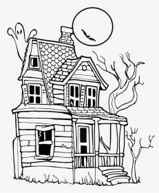 Simple Haunted House Drawings, HD Png Download, Transparent PNG