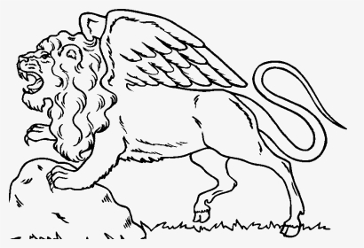 Printable Coloring Lion Lion Coloring Pages To Download - Lion With Wings Coloring Page Mandala, HD Png Download, Transparent PNG