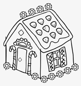 Gingerbread Village Clipart Colouring, HD Png Download, Transparent PNG