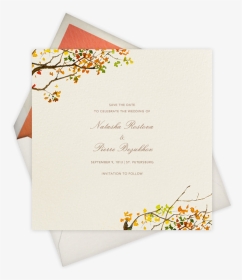 Autumn Boughs Save The Date - Wedding Envelope Png, Transparent Png, Transparent PNG
