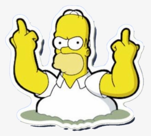 #homer #simpsons - Homer Simpson Fuck You, HD Png Download, Transparent PNG