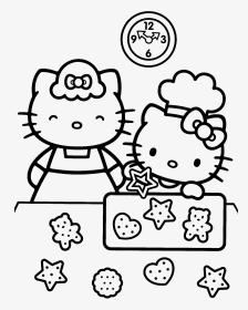 Hello Kitty Cooking Coloring Pages, HD Png Download, Transparent PNG