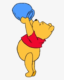 Disney Winnie The Pooh Clip - Winnie The Pooh Holding Honey Pot, HD Png Download, Transparent PNG