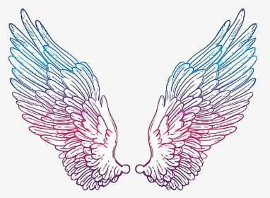 #angelwings #drawing #colorful - Hour Glass With Wings, HD Png Download, Transparent PNG