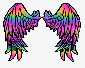#wings #angel #rainbow #colorful #colors - Illustration, HD Png Download, Transparent PNG